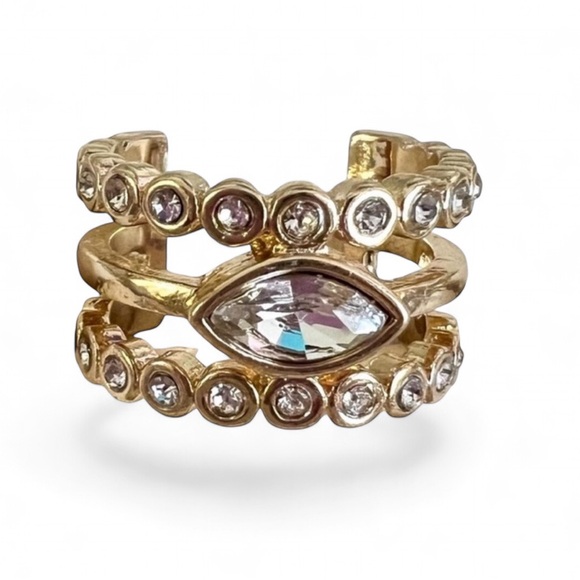 Luv Aj Jewelry - LUV AJ Marquise Diamond Disc Ring